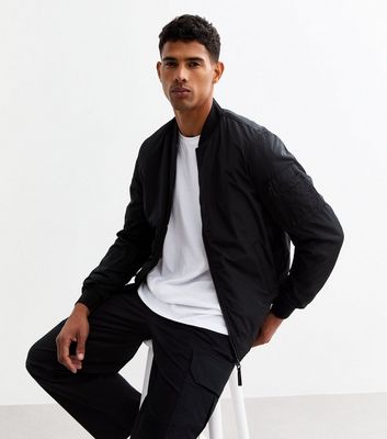 Only Sons Black Regular Bomber Jacket New Look