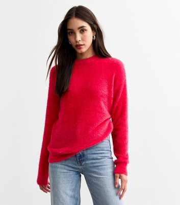 Sunshine Soul Red Fluffy Knit Jumper