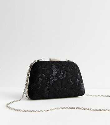 Black Lace Box Clutch