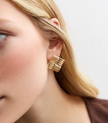 New look gold earrings discount