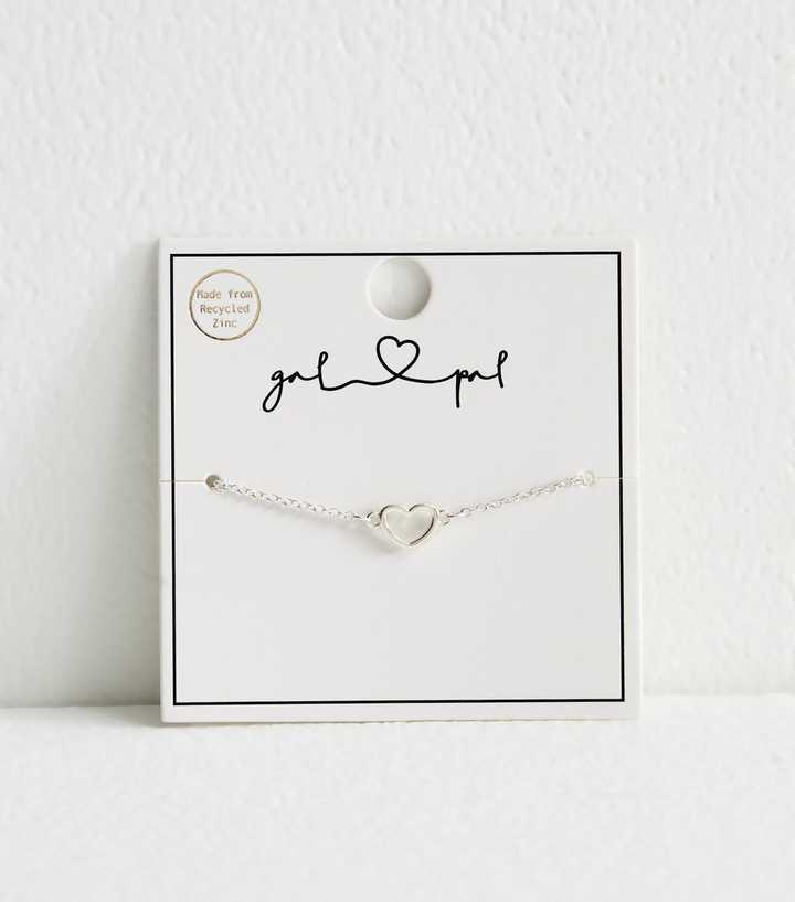 Silver Tone Heart Bracelet