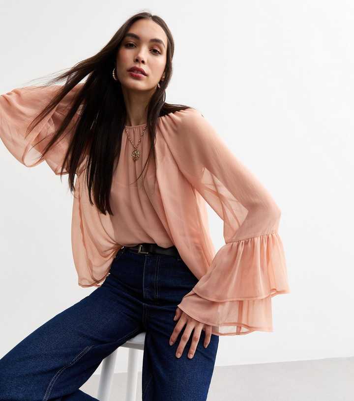 Jeans Asos Women's Blouses Tops Blouse Tiered Sweater ASOS