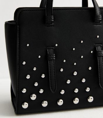 Black studded tote sale