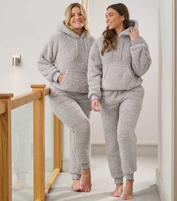 Loungeable Silver Borg Hoodie and Joggers Lounge Set