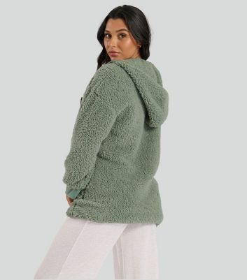 Borg lined cardigan womens best sale