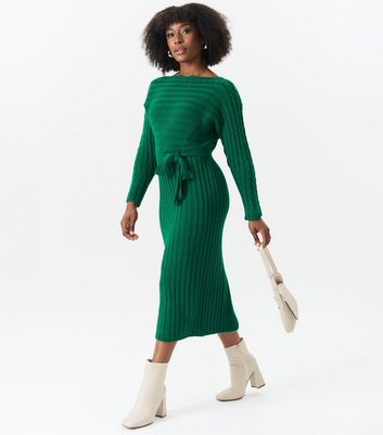 Midi dress in ribbed knit fashion