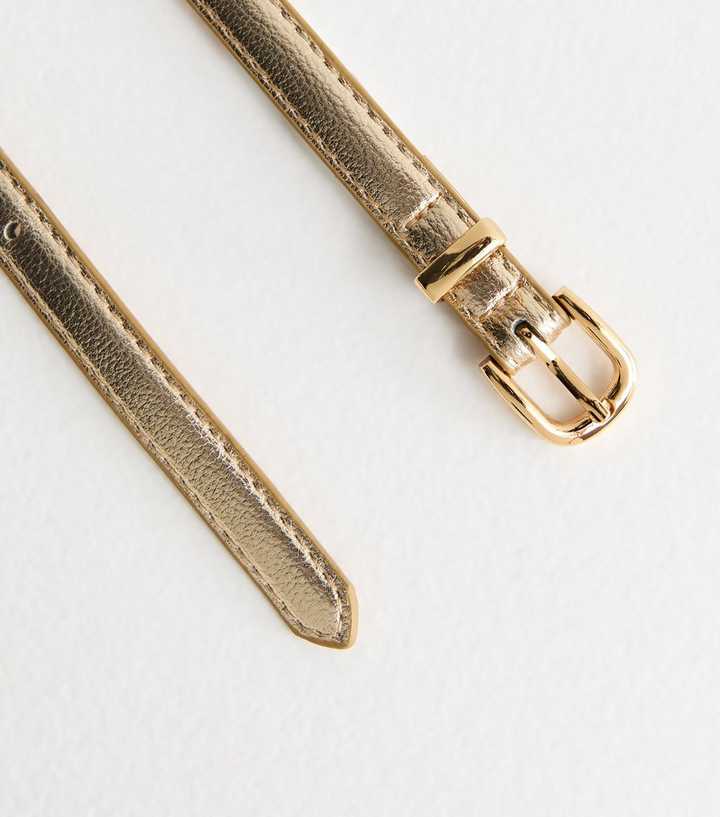 skinny gold belt for dress Metallic Faux Leather CTL-the-lover-bralette-white