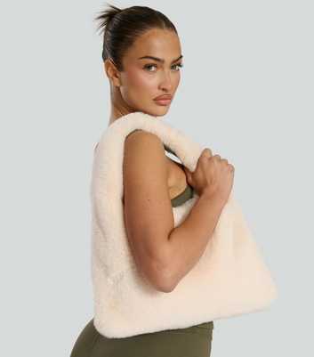 South Beach Cream Faux Fur Grab Bag