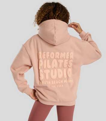 South Beach Mid Pink Borg Fleece Lined Reformer Hoodie