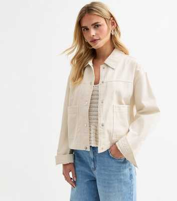 Petite Stone Cropped Shacket