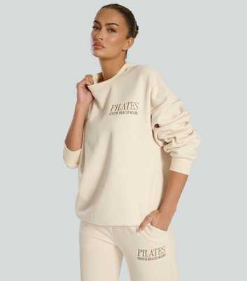 South Beach Cream Pilates Crew Neck Sweatshirt