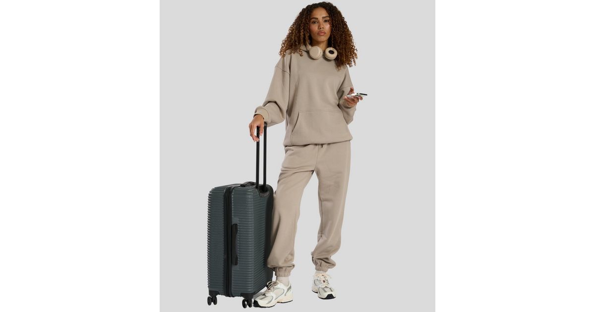 South Beach Stone Cuffed Joggers New Look