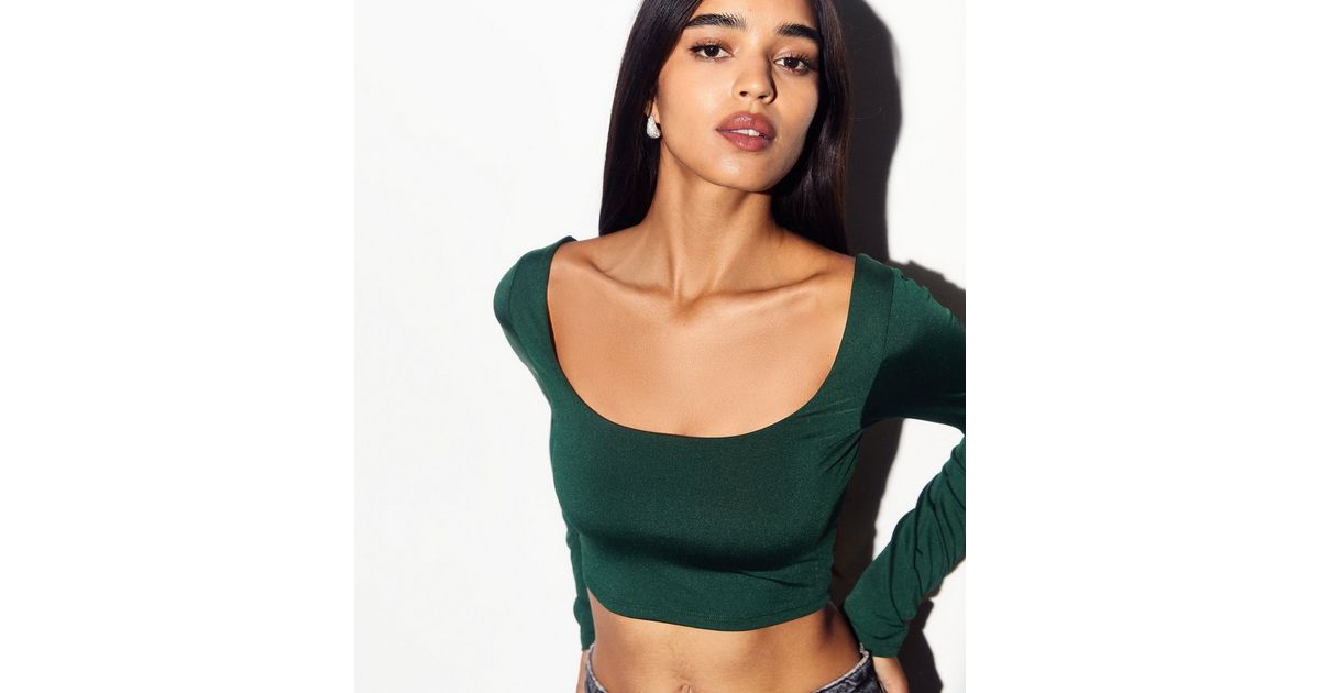 green-scoop-long-sleeve-crop-top-new-look