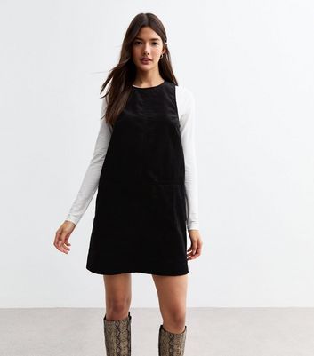 Black corduroy pinafore dress on sale