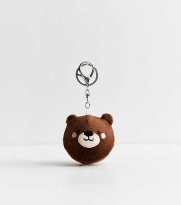 Brown Bear Fabric Keyring