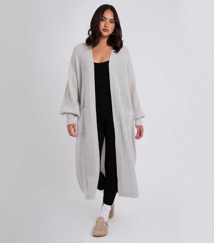 Urban Bliss Grey Longline Cardigan New Look