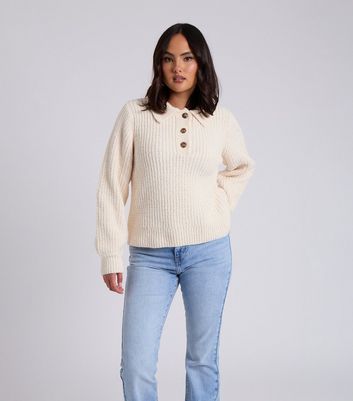 Urban Bliss Cream Chenille Jumper New Look