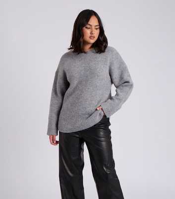 Urban Bliss Grey Wool Blend Crew Neck Jumper