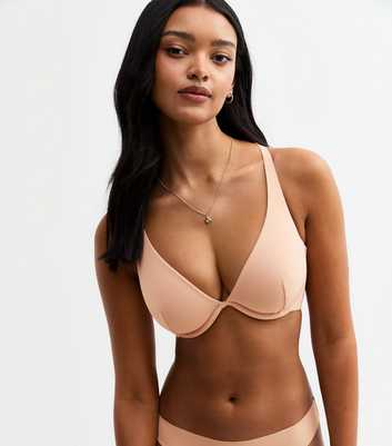 Tan DD+ Smooth Multiway Non Padded Bra