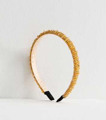 Gold Sparkle Bead Embellished Headband