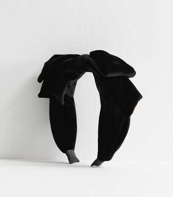 Black Velvet Bow Headband 