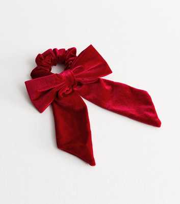 Red Velvet Bow Scrunchie