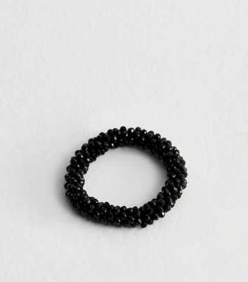 Black Beaded Hair Band 