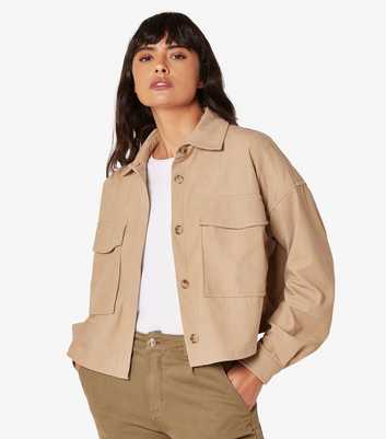 Apricot Stone Corduroy Cropped Shirt