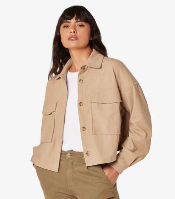 Cropped corduroy shirt best sale