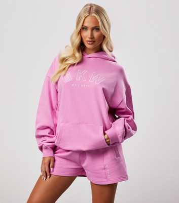 Gym King Pink Relaxed Fit Logo Hoodie