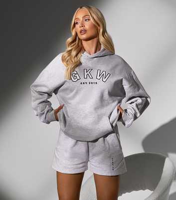 Gym King Grey Relaxed Fit Logo Hoodie