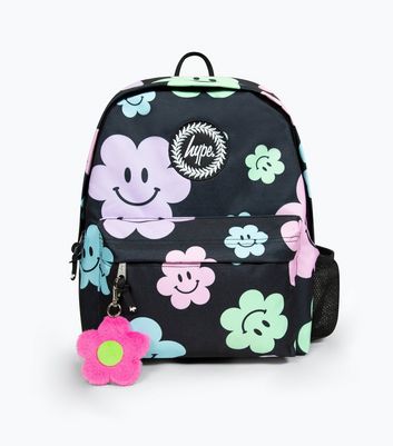 Black floral backpacks best sale