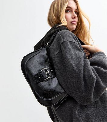 【NONCODE】Fomin Buckle Leather Shoulder Bag Leather Structured Shoulder Bag – ForMe