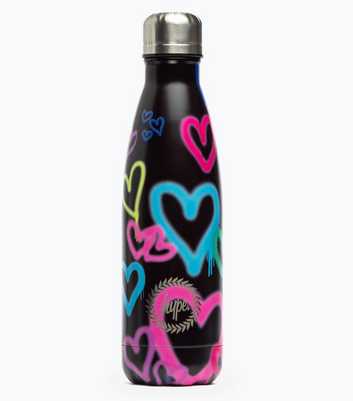 HYPE Black Graffiti Heart Thermal Water Bottle