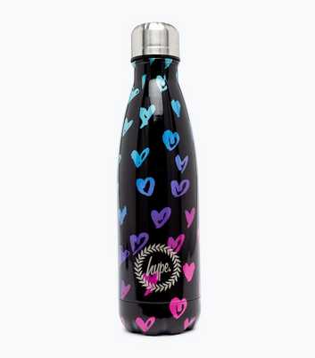 HYPE Black Scribble Heart Thermal Water Bottle