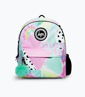 HYPE Pastel Multicoloured Collage Iconic Backpack New Look