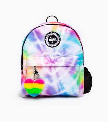 HYPE Rainbow Tie Dye Heart Iconic Backpack