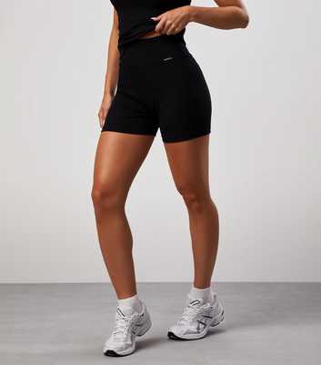 Gym King Black Rib Cycling Shorts