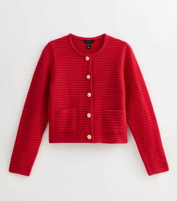 Red button down sweater sale