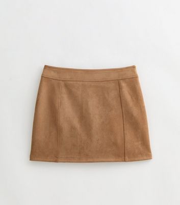 Camel Faux Suede Mini Skirt | New Look
