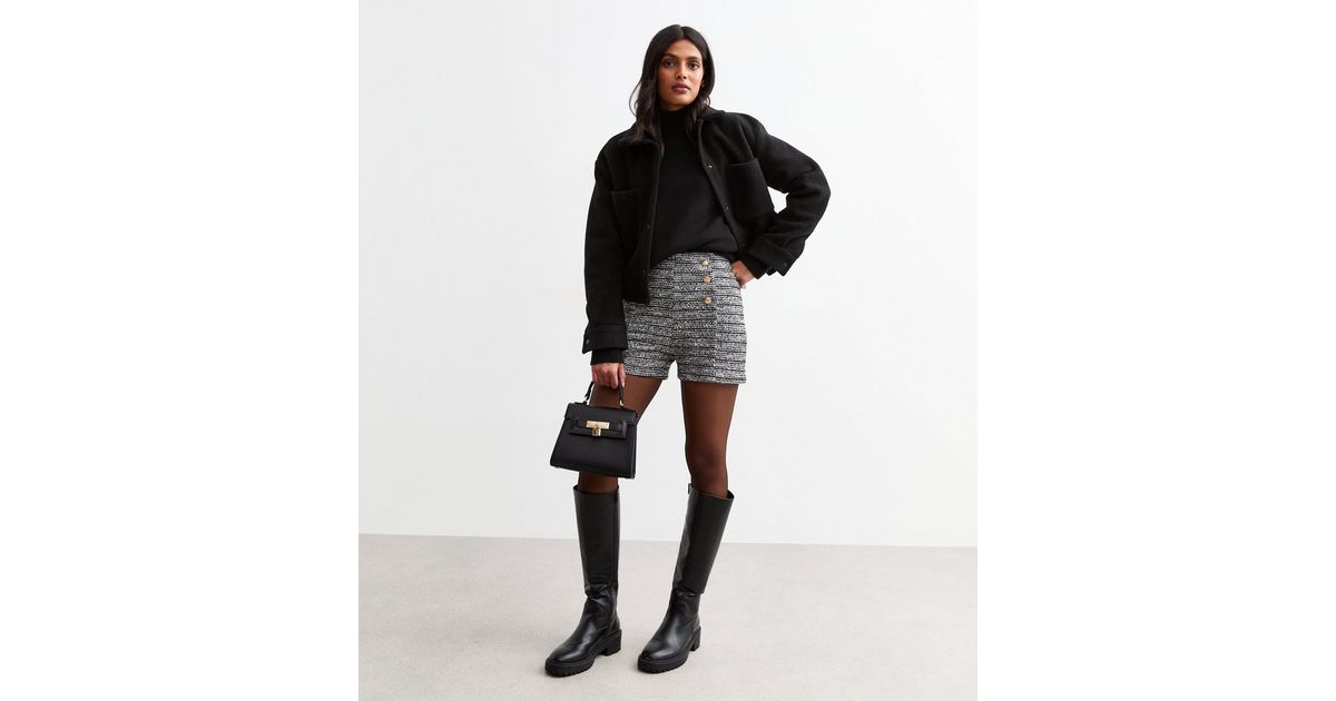Boucle Denim Shorts main image 1