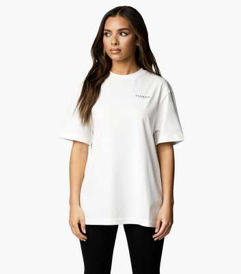 Gym King Cream Logo Relaxed T-Shirt 