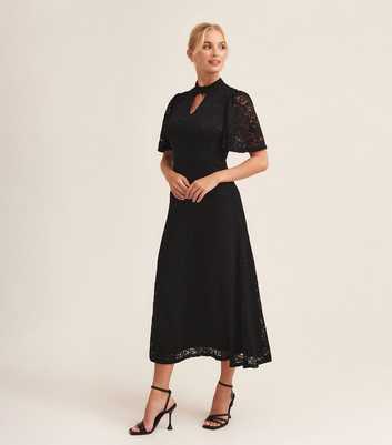 Gini London Black Lace Midi Dress