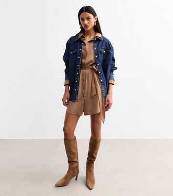 Faux Suede New Look Suede Dress ANNE KLEIN NEW Women's Solid Faux