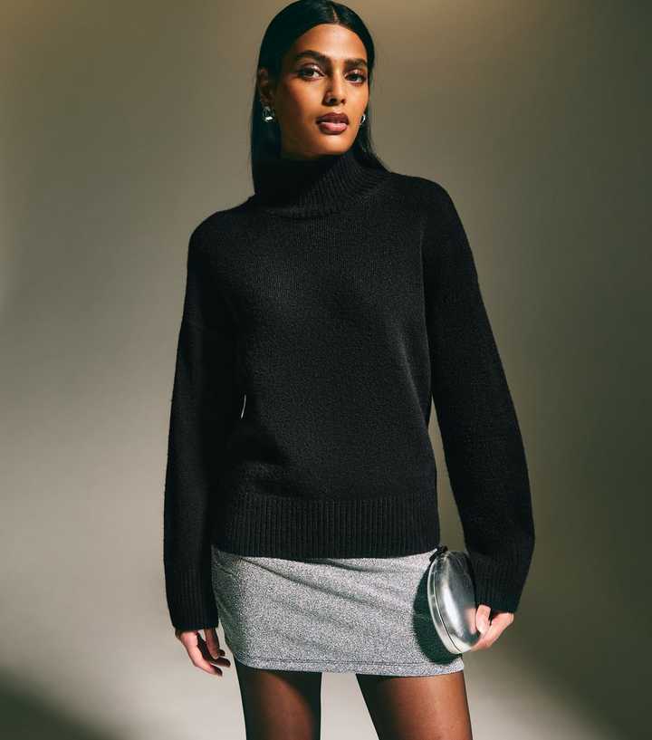 Silver Metallic Mini Skirt