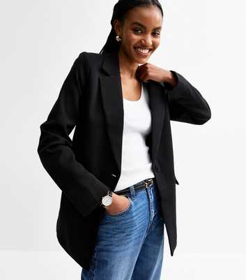 Tall Black Single Breasted Blazer