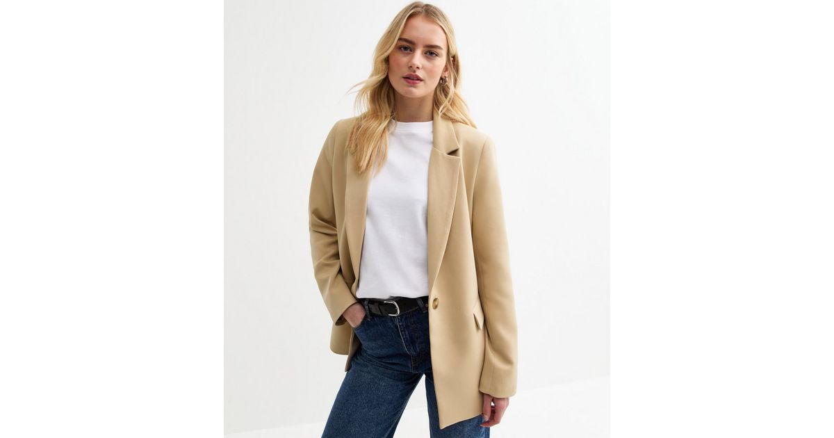 Tall Camel Single Breasted Blazer New Look