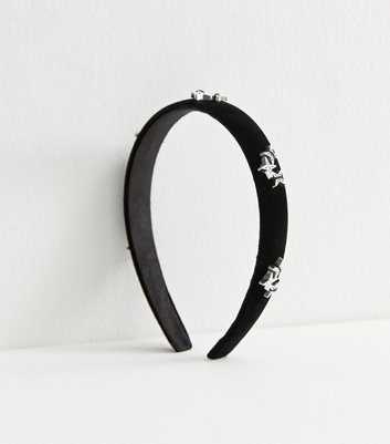 Black Star Studs Padded Velvet Headband