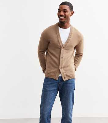 Only & Sons Light Brown Slim Cardigan