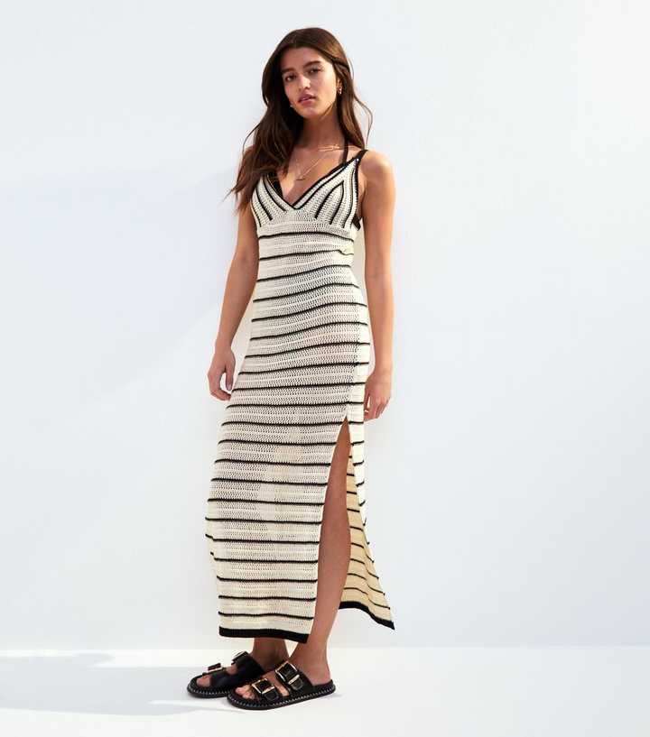 Off White Crochet Beach Maxi Dress